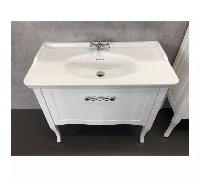 COMFORTY. Тумба-умывальник "Павия-100" белый глянец с раковиной COMFORTY 50110, изображение 6