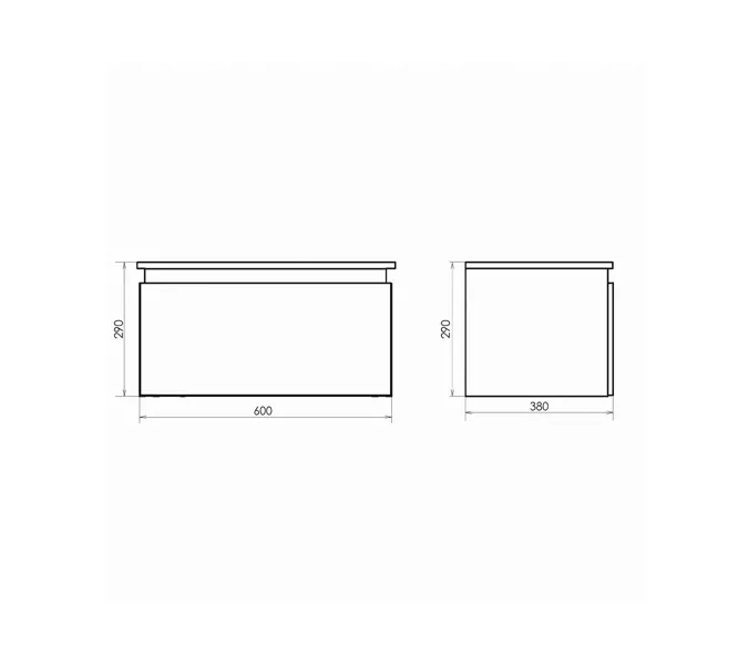 COMFORTY. Тумба подвесная "Осло-60" бетон светлый с белой столешницей без раковины, изображение 6