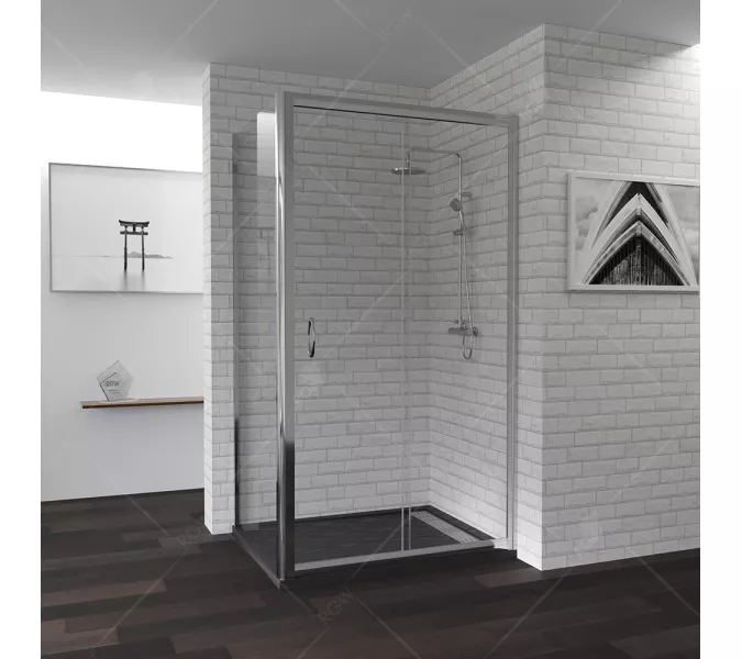 Душевой уголок  RGW PA-145, Цвет стекла: прозрачное, Цвет профиля (вариация): Хром, Выбрать размер: 900x1200, изображение 2