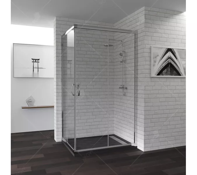 Душевой уголок RGW PA-146, Цвет стекла: прозрачное, Цвет профиля (вариация): Хром, Выбрать размер: 900x1200, изображение 2