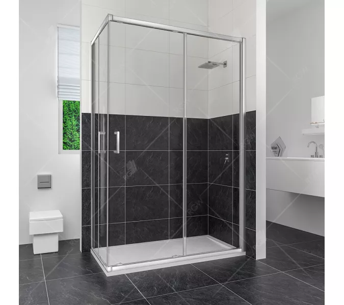 Душевой уголок RGW CL-44, Цвет стекла: прозрачное, Цвет профиля (вариация): Хром, Выбрать размер: 800x1000, изображение 2
