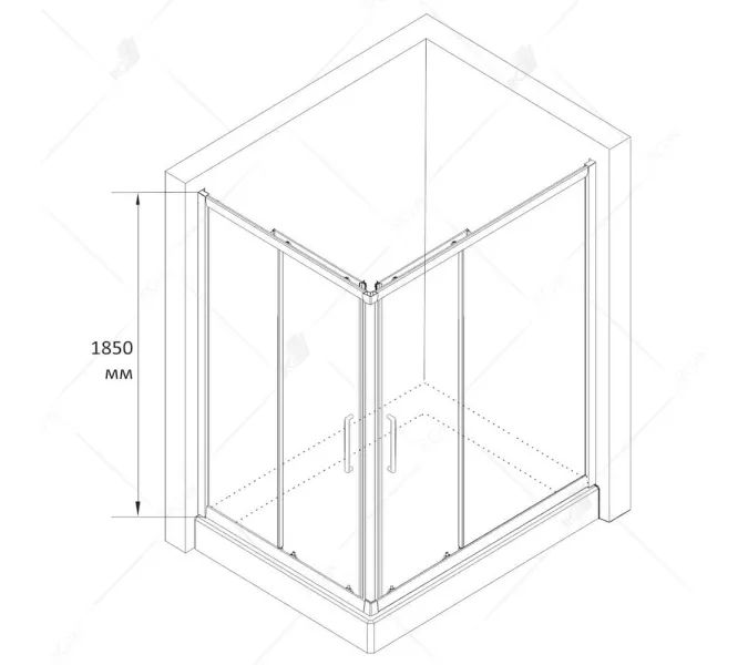 Душевой уголок RGW CL-44, Цвет стекла: прозрачное, Цвет профиля (вариация): Хром, Выбрать размер: 800x1000, изображение 5