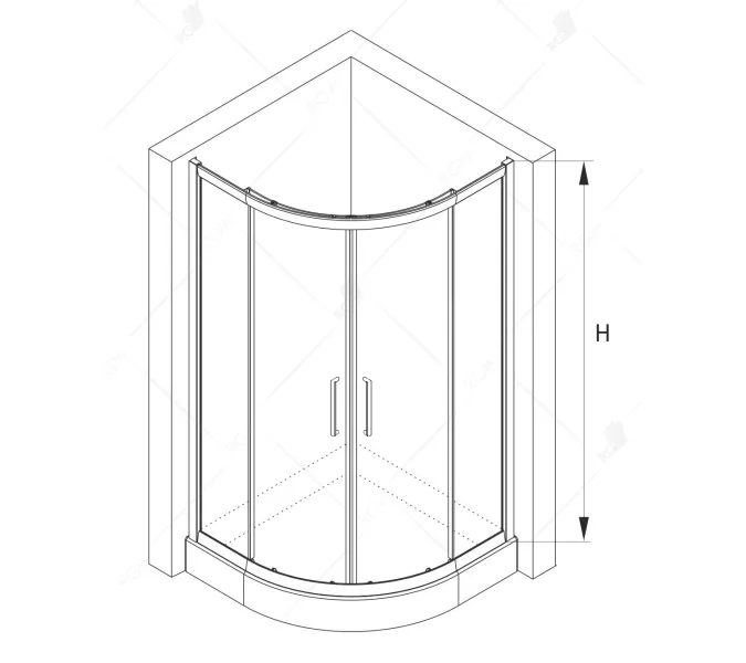 Душевой уголок RGW CL-54, Цвет стекла: прозрачное, Цвет профиля (вариация): Хром, Выбрать размер: 800x800, изображение 5
