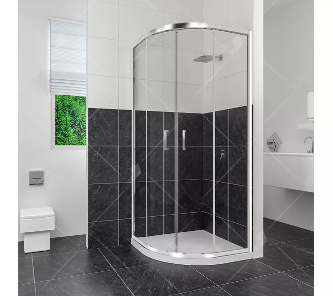 Душевой уголок RGW CL-54, Цвет стекла: прозрачное, Цвет профиля (вариация): Хром, Выбрать размер: 1000x1000, изображение 2