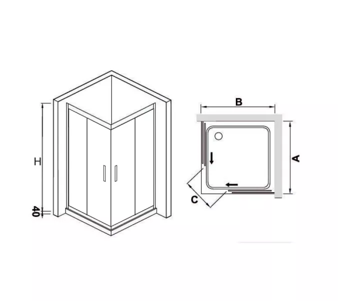 Душевой уголок RGW HO-311 (HO-31 + 2Z-41), Цвет стекла: прозрачное, Цвет профиля: Хром, Выбрать размер: 1300х1300, изображение 3