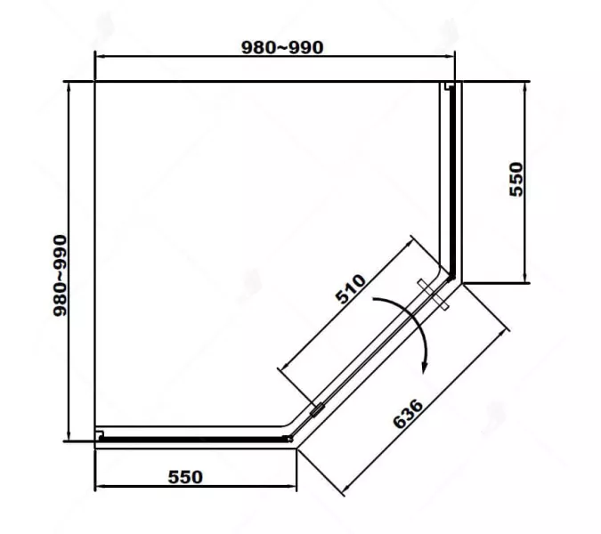 Душевой уголок RGW SV-81, Цвет стекла: прозрачное, Цвет профиля: Хром, Выбрать размер: 800x800, изображение 4