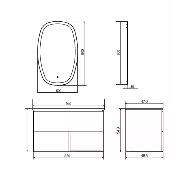 COMFORTY. Тумба-умывальник "Мальме-90" дуб дымчатый с раковиной COMFORTY 9090EL, изображение 8