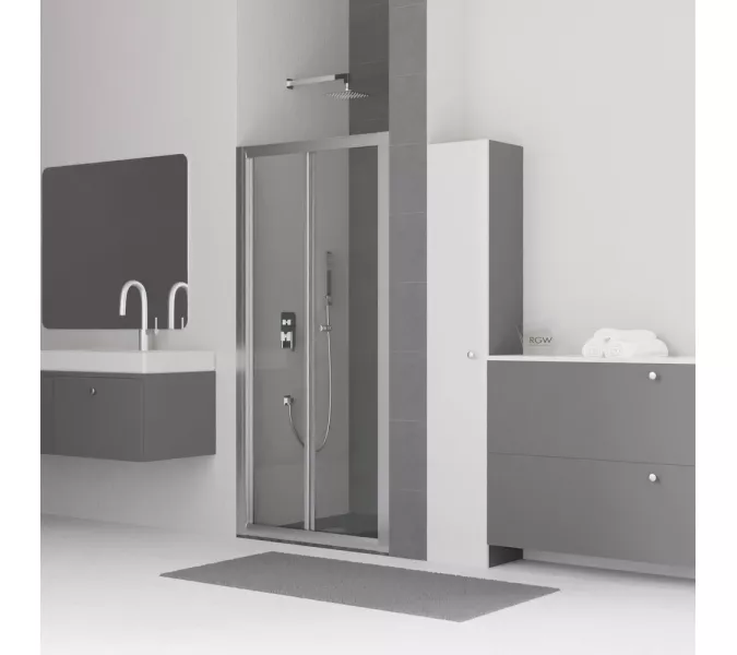 Душевая дверь RGW CL-21, Цвет стекла: прозрачное, Цвет профиля (вариация): Хром, Выбрать размер: 900