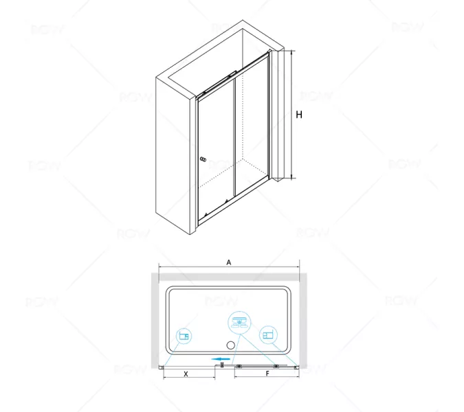 Душевая дверь RGW CL-12 150*185, изображение 3