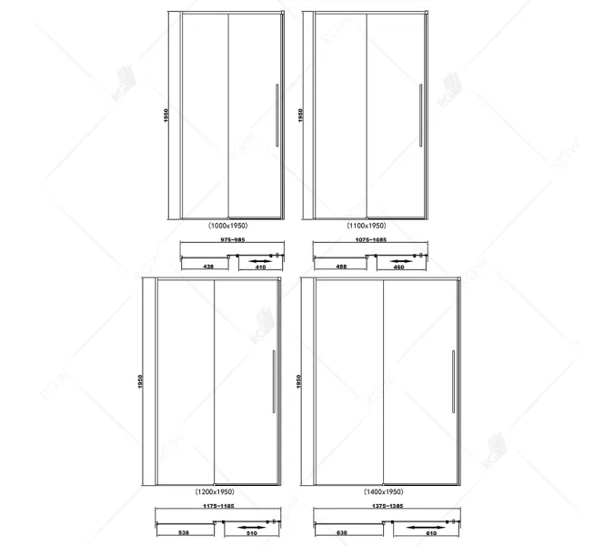 Душевая дверь RGW SV-12, Цвет стекла: прозрачное, Цвет профиля (вариация): Хром, Выбрать размер: 100, изображение 4