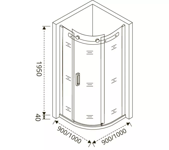 Душевой уголок Good Door ALTAIR R-C-CH без поддона, Выбрать размер: 90x90, Цвет стекла: прозрачное, изображение 4