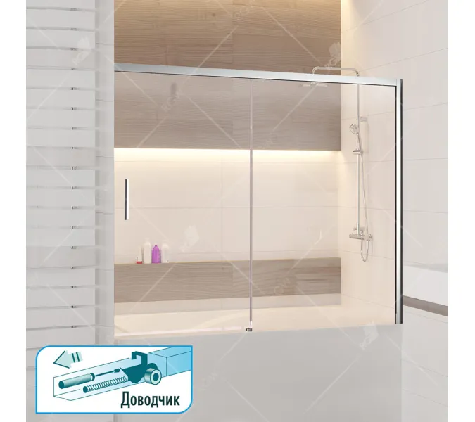 Шторка на ванну RGW SC-45, Цвет профиля: Хром, Выбрать размер: 170, изображение 3