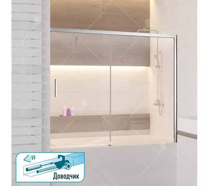 Шторка на ванну RGW SC-45, Цвет профиля: Хром, Выбрать размер: 180, изображение 2