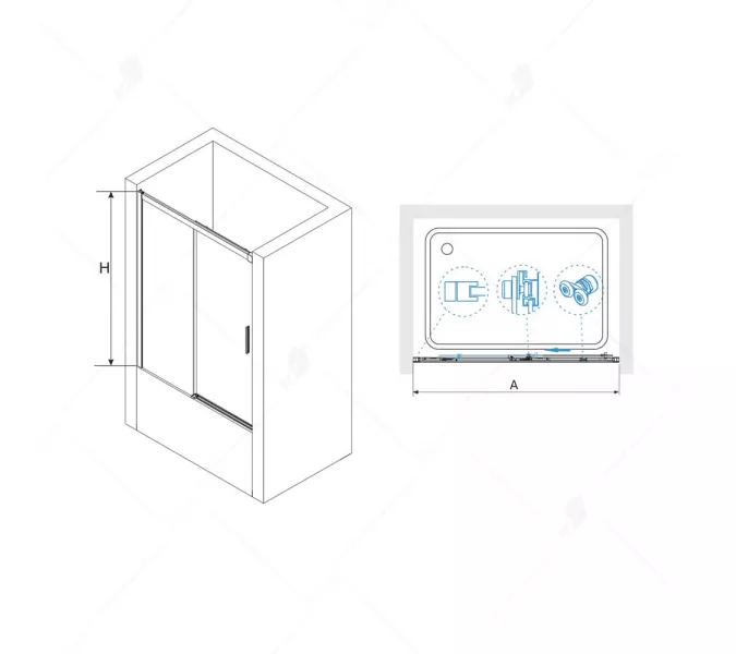 Шторка на ванну RGW SC-45B, Цвет профиля: Черный, Выбрать размер: 180, изображение 6
