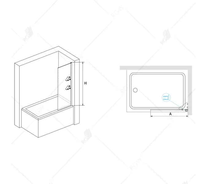 Шторка на ванну RGW SC-54, изображение 2