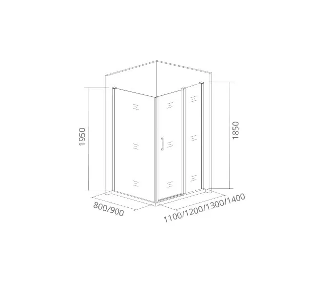 Боковая часть  Good Door ANTARES SP, Цвет стекла: прозрачное, Цвет профиля: Хром, Выбрать размер: 80, изображение 2