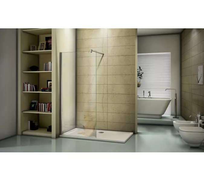 Душевая перегородка Good Door WALK IN SP, хром профиль, Цвет стекла: прозрачное, Цвет профиля: Хром, Выбрать размер: 80