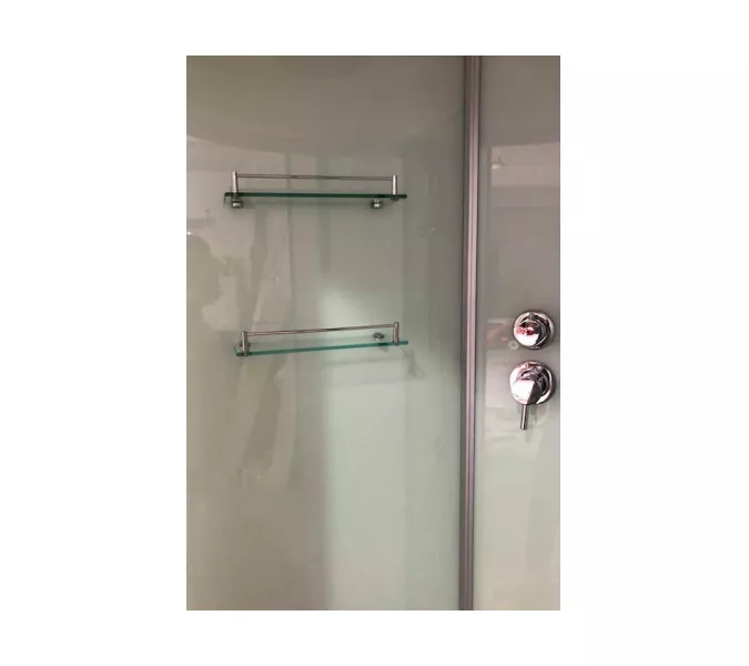 Душевая кабина четверть круга Frank F306M низкий поддон, Выбрать размер: 100х100, Цвет стекла: матовое, изображение 5