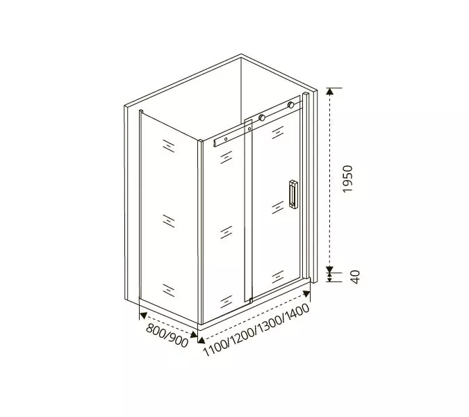 Боковая часть Good Door Puerta SP, Цвет стекла: прозрачное, Цвет профиля: Хром, Выбрать размер: 80, изображение 2