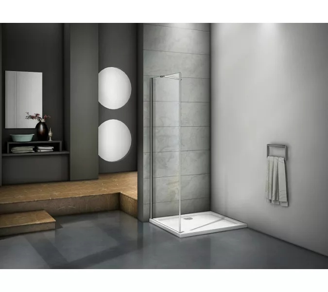 Боковая часть Good Door Mokka SP, Цвет стекла: прозрачное, Цвет профиля: Белый, Выбрать размер: 80, изображение 4