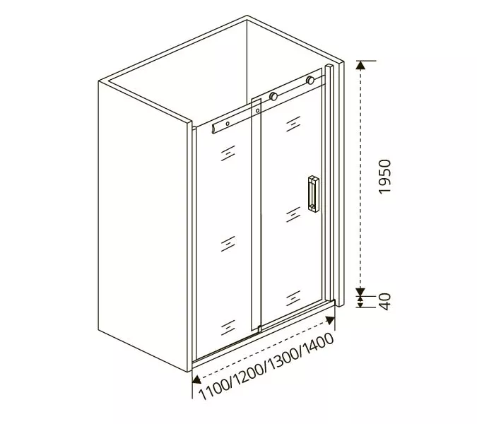 Душевая дверь раздвижная Good Door ALTAIR WTW, Выбрать размер: 110, Цвет стекла: прозрачное, изображение 4