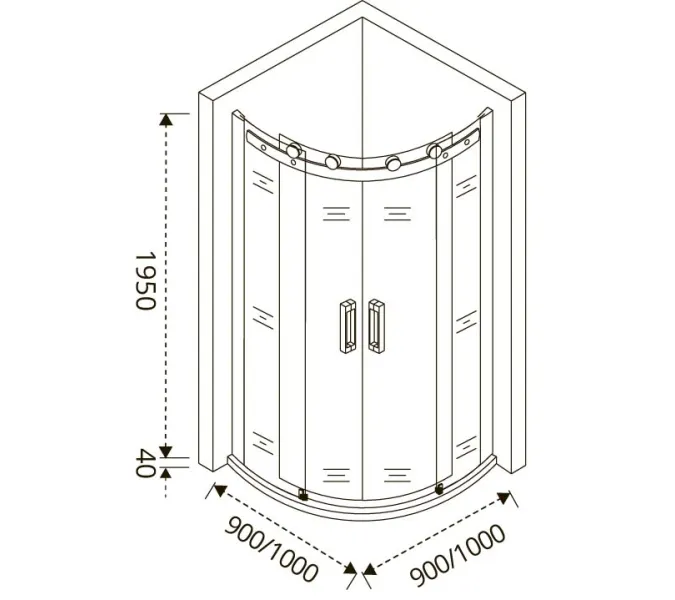Душевой уголок Good Door ALTAIR R-TD-C-CH прозрачный без поддона, Выбрать размер: 90x90, Цвет стекла: прозрачное, изображение 5