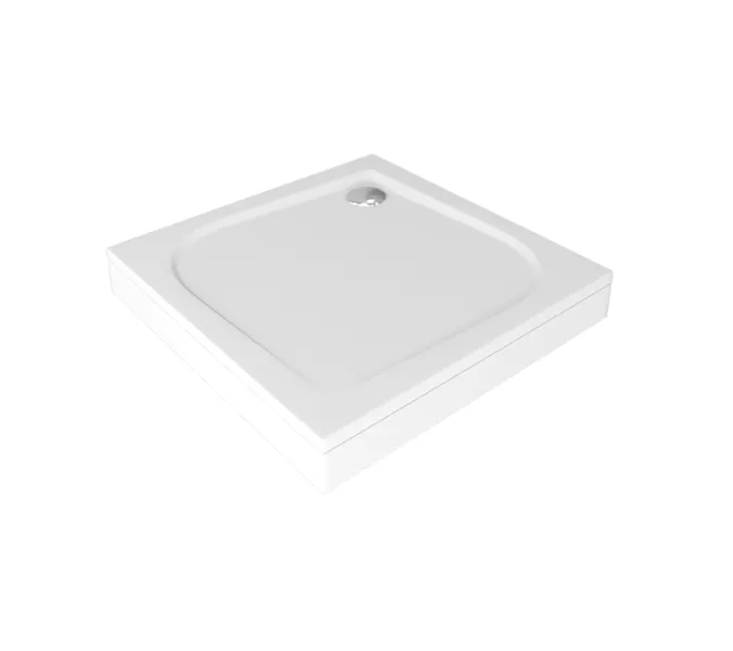 Поддон прямоугольный  из литьевого мрамора Good Door Квадро, Выбрать размер: 80x80, Выбрать цвет: Белый