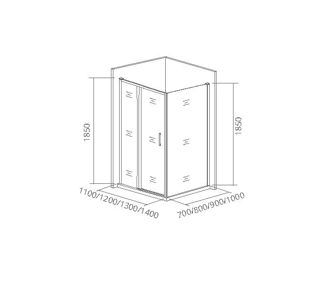 Боковая стенка Good Door Neo SP, Цвет стекла: прозрачное, Цвет профиля: Хром, Выбрать размер: 80, изображение 2