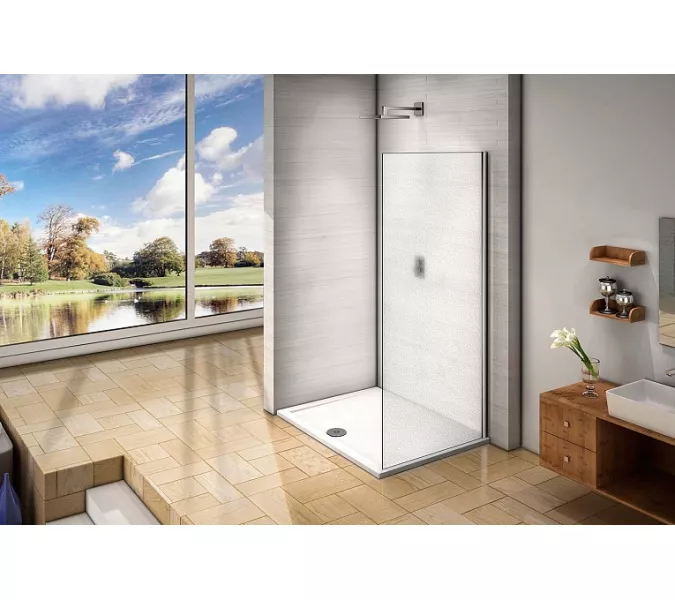 Боковая часть  Good Door Orion SP, Цвет стекла: прозрачное, Цвет профиля: Хром, Выбрать размер: 80, изображение 2