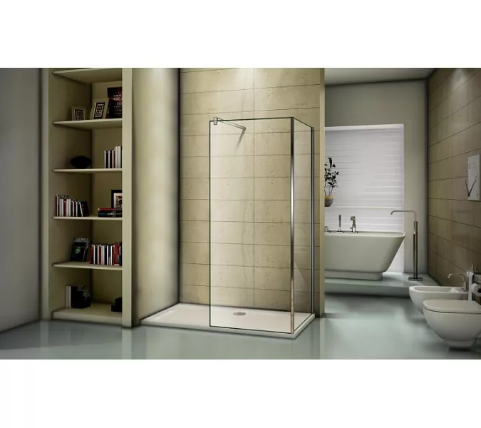 Боковая стенка Good Door WALK IN SP+P, Цвет стекла: прозрачное, Цвет профиля: Хром, Выбрать размер: 90, изображение 2