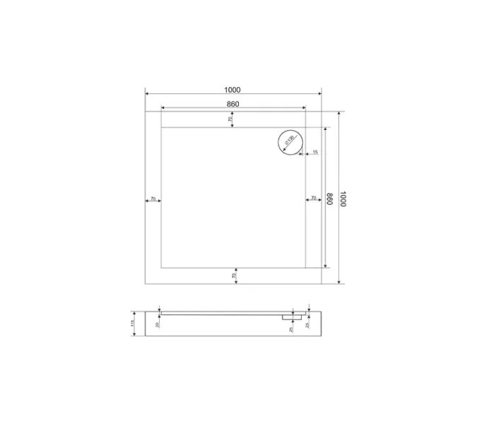 Акриловый поддон Good Door Форум, Выбрать размер: 80x80, изображение 3