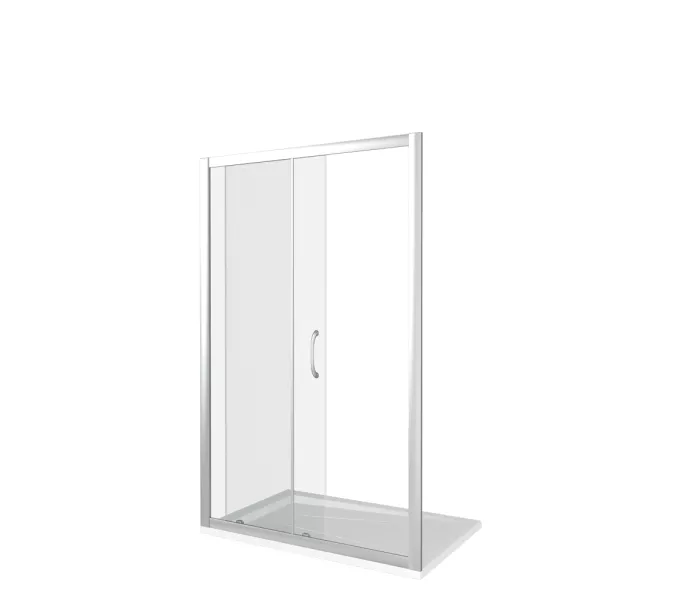 Душевая дверь раздвижная Good Door LATTE WTW, Выбрать размер: 110, Цвет стекла: прозрачное, изображение 2