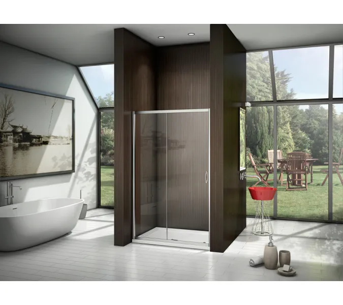 Душевая дверь раздвижная Good Door LATTE WTW, Выбрать размер: 130, Цвет стекла: прозрачное