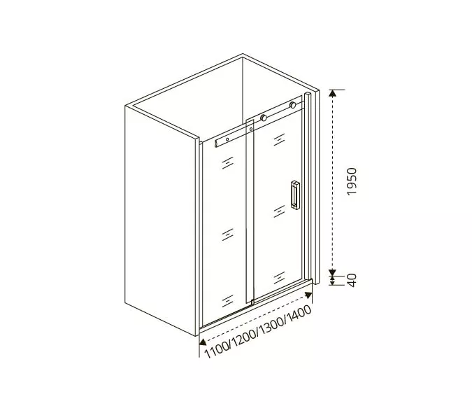 Душевая дверь раздвижная  Good Door Puerta WTW, Выбрать размер: 110, Цвет стекла: прозрачное, изображение 4