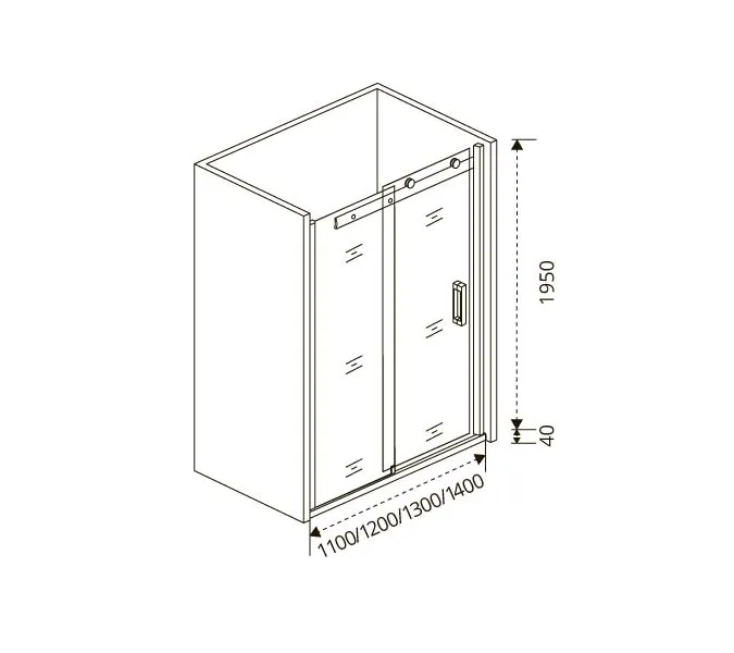 Душевая дверь раздвижная  Good Door Puerta WTW, Выбрать размер: 130, Цвет стекла: прозрачное, изображение 4