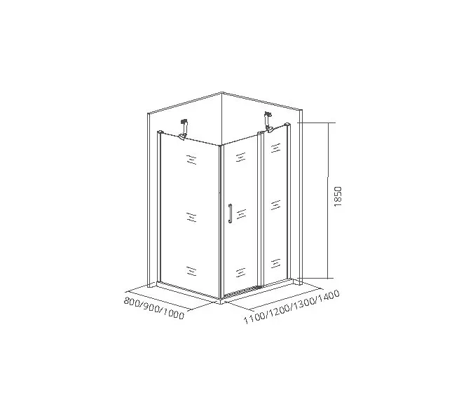 Боковая часть Good Door Mokka SP, Цвет стекла: прозрачное, Цвет профиля: Белый, Выбрать размер: 80, изображение 3