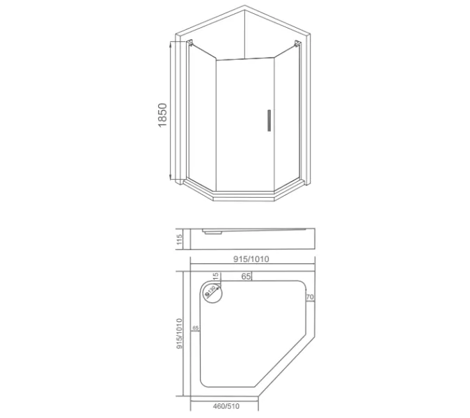 Душевой уголок Good Door Pandora PNT-C-CH  90х90 прозрачный без поддона, Выбрать размер: 90х90, изображение 4