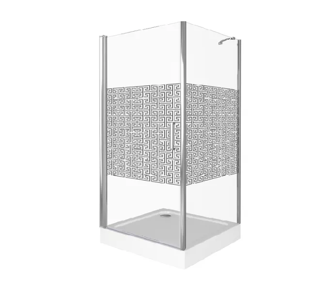 Душевой уголок Good Door FANTASY CR-F-CH с зеркальн.рисунком без поддона, Выбрать размер: 90x90, Цвет стекла: с рисунком, изображение 3