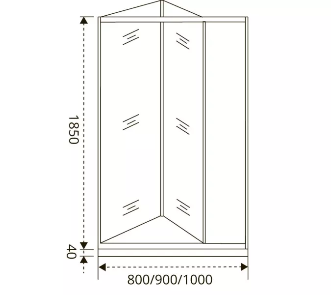 Душевая дверь складная Good Door Infinity SD, Выбрать размер: 80, Цвет стекла: прозрачное, изображение 4