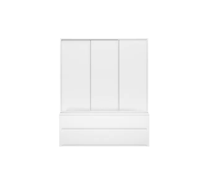 Шторка для ванны BAS Стайл/Мальдива 160х145, Цвет стекла: пластик Вотер