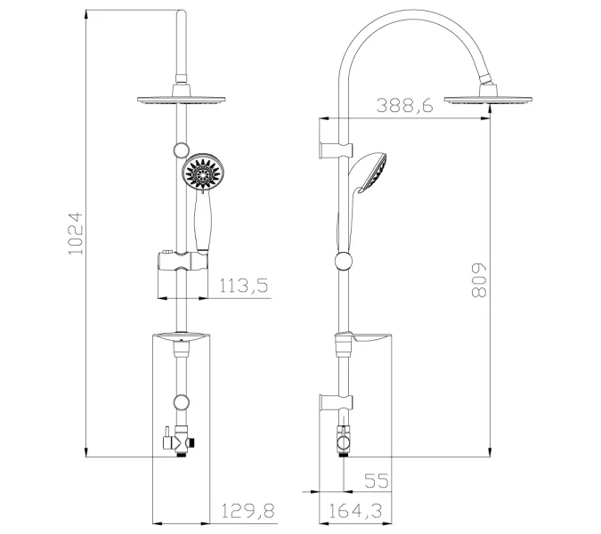 Душевой гарнитур Lemark LM8801C, изображение 2