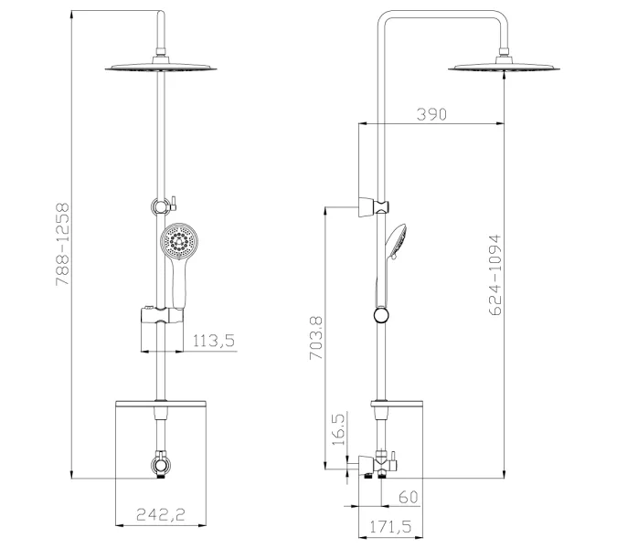 Душевой гарнитур Lemark LM8802C, изображение 2