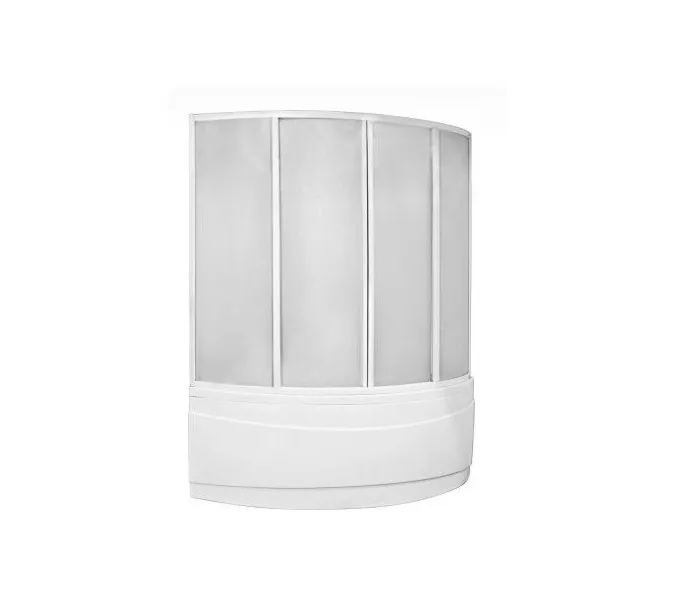 Шторка для ванны BAS Вектра 150х145 для асимметричных ванн