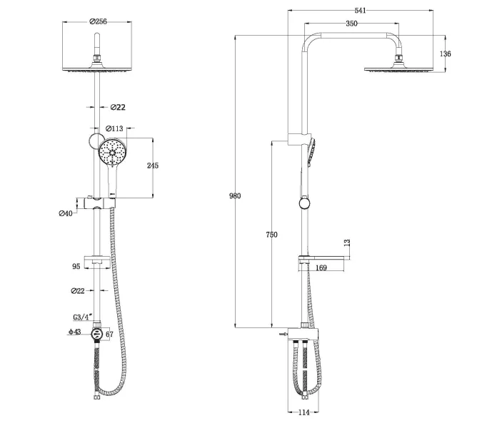 Душевой гарнитур Lemark LM8809C, изображение 2