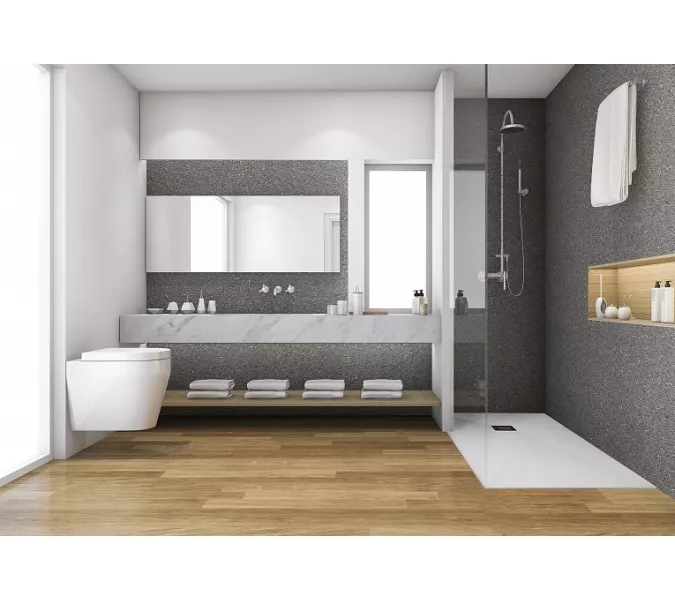 Поддон прямоугольный из литьевого мрамора Good Door Essentia, Выбрать размер: 1000x700, Выбрать цвет: Белый, изображение 3