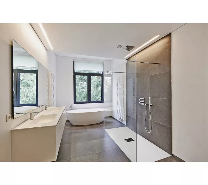 Поддон прямоугольный из литьевого мрамора Good Door Flow, Выбрать размер: 1000x700, Выбрать цвет: Белый, изображение 3