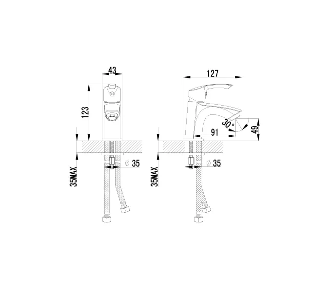 Смеситель Lemark Plus Strike LM1106C для раковины, изображение 2
