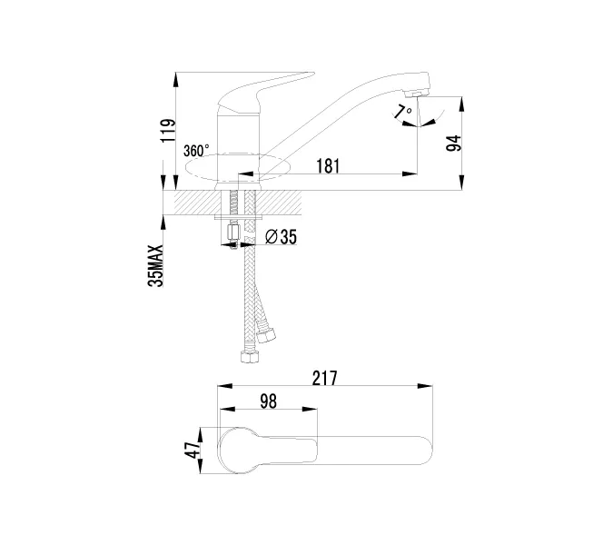 Смеситель Lemark Plus Advance LM1204C для кухни, изображение 2