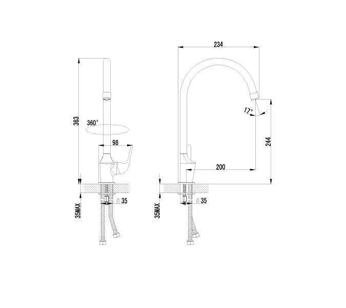 Смеситель Lemark Plus Advance LM1205C для кухни, изображение 2