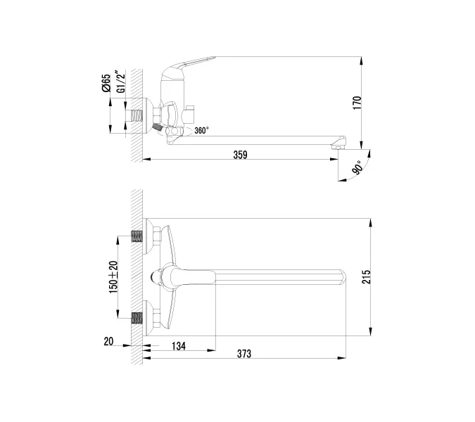 Смеситель Lemark Plus Advance LM1251C универсальный, изображение 2